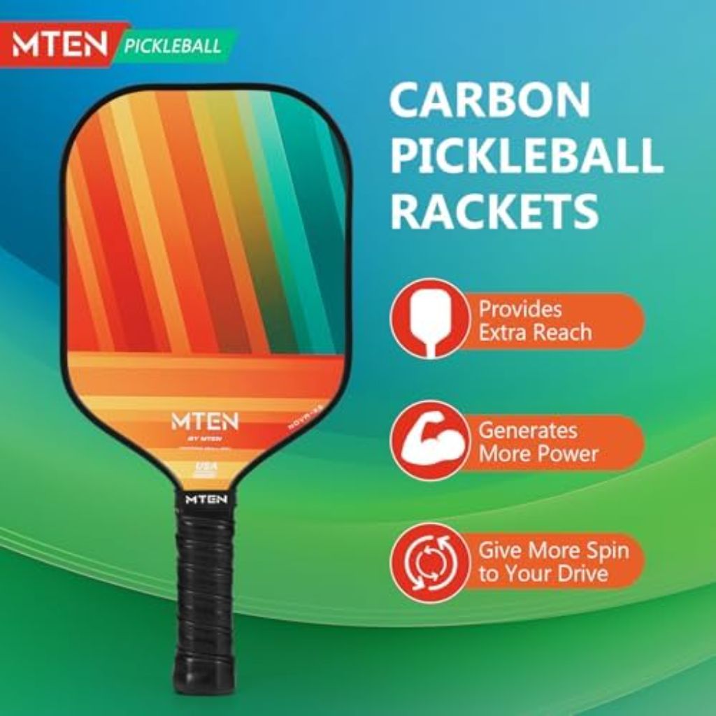 Pickleball Paddles, Carbon Fiber Pickleball Paddles, Lightweight Pickle Ball Paddle, Carbon Fiberglass Surface, USAPA Approved, Beginners & Competition, 1Pcs