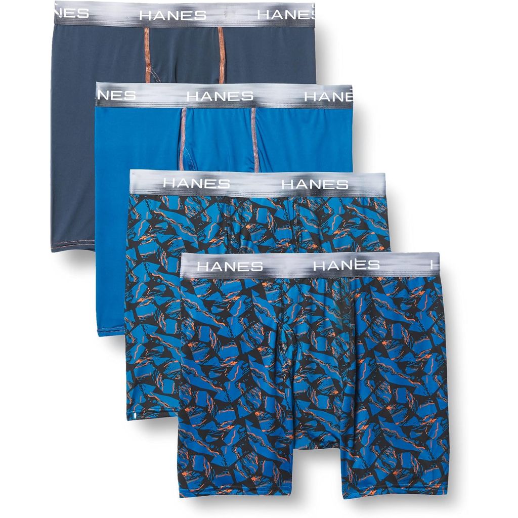 SZ L, Hanes Men's Hanes Ultimate Sport X-temp Performance Boxer Brief 4-pack