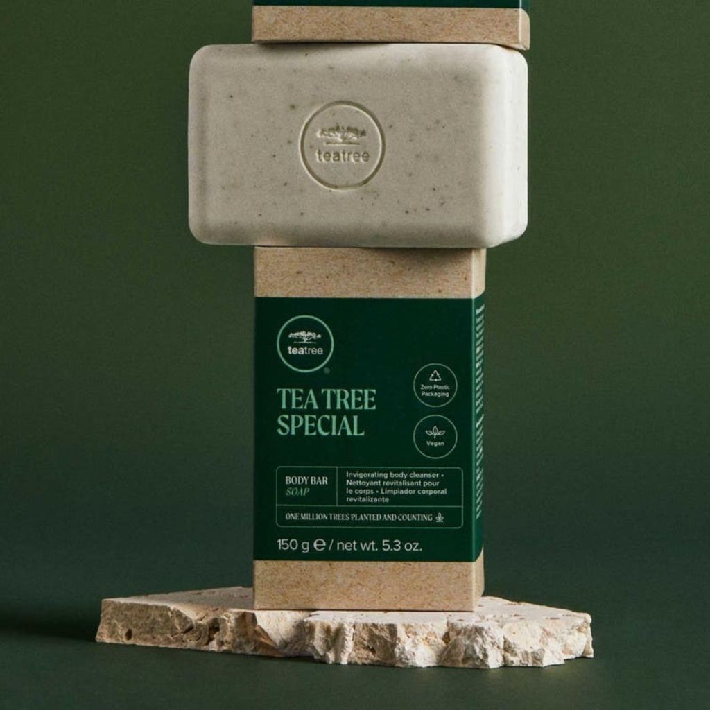 Tea Tree Body Bar Soap, Deep Cleans + Exfoliates, For All Skin Types