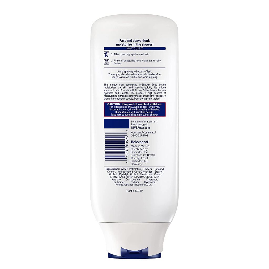 Nivea Lotion In-Shower Cocoa Butter 13.5 Ounce