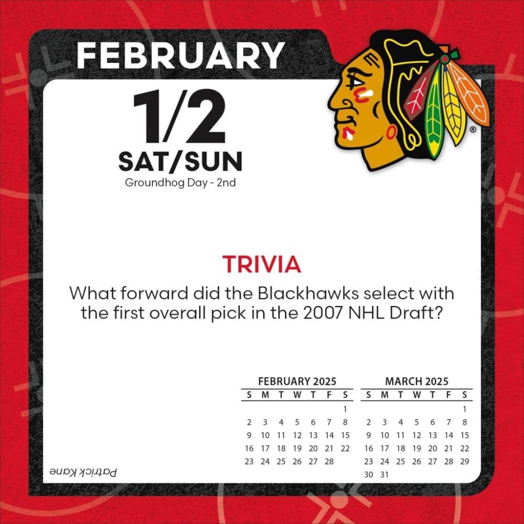 TURNER SPORTS Chicago Blackhawks 2025 Box Calendar