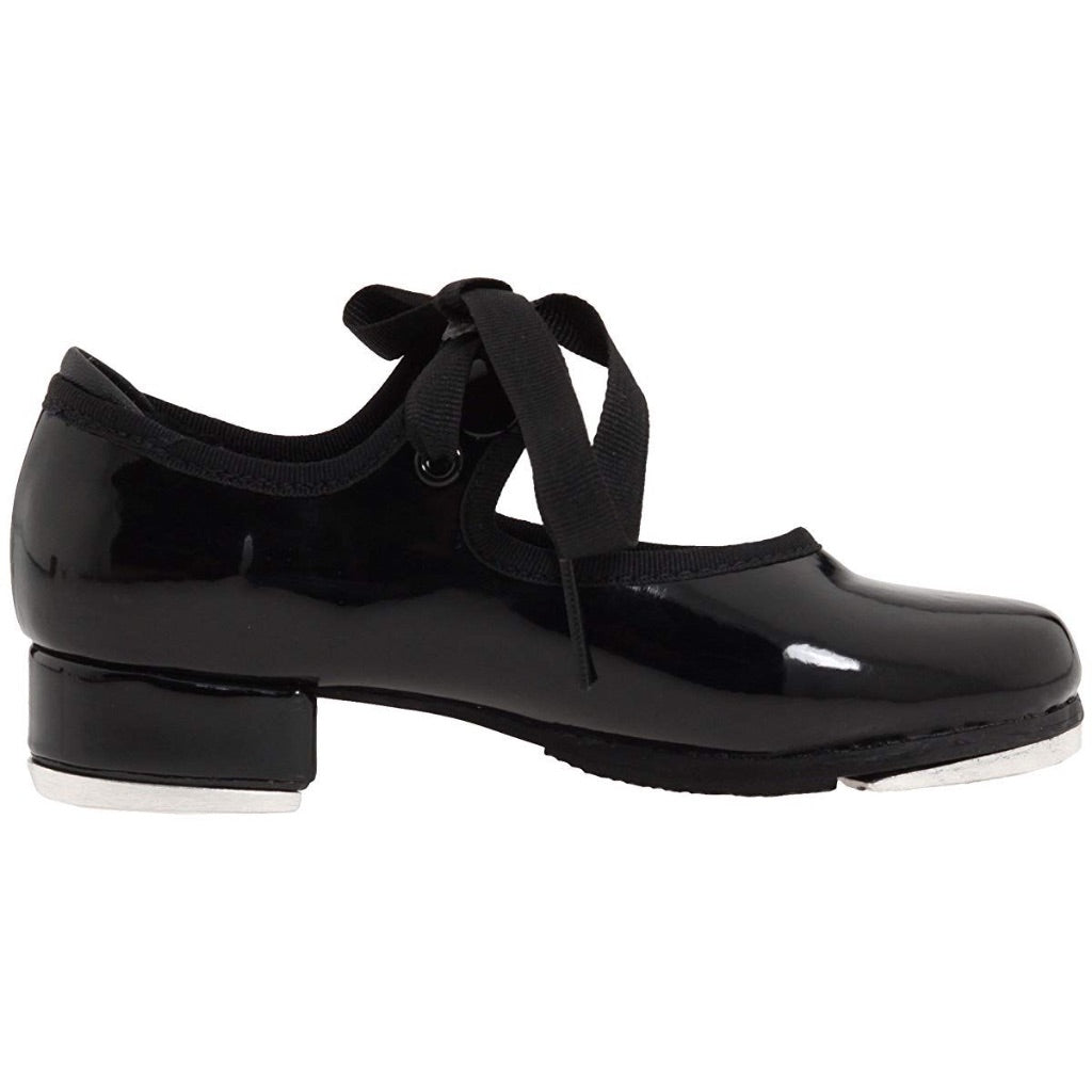 Bloch Girls "Annie" Tyette Synthetic Leather Tap Shoes - Black Patent, Size 11