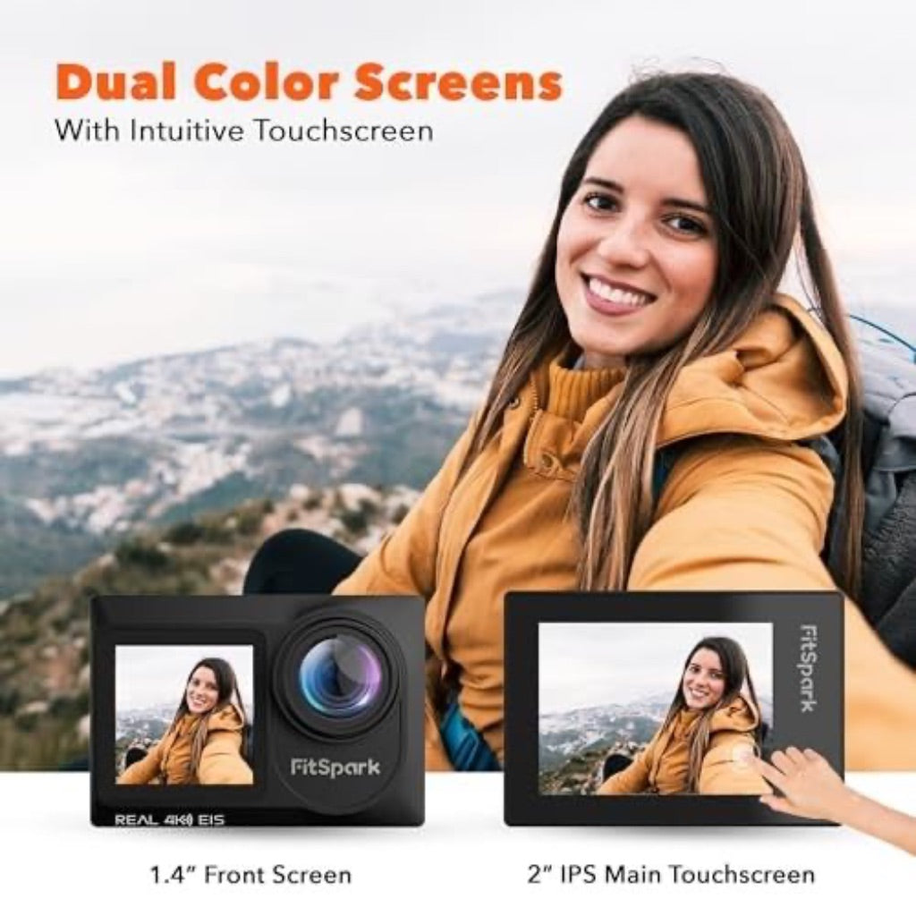 FitSpark Eagle i15 ProMax Real 4K, 30FPS 20MP, Touch Screen Wi-Fi Action Camera