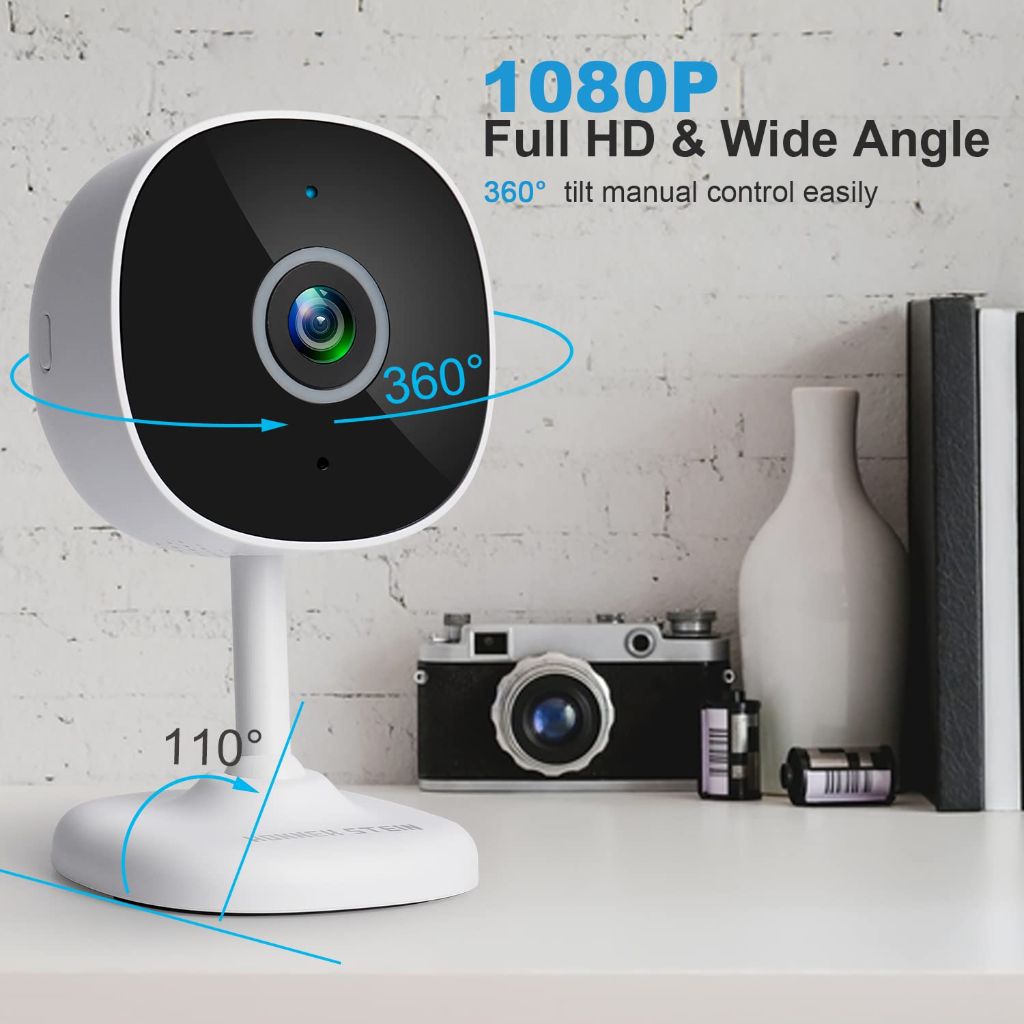 Konnek Stein 1080P Indoor Security Camera, Indoor IP Security Surveillance Camera with Night Vision, Motion Detection, 2-Way Audio, Cloud Service