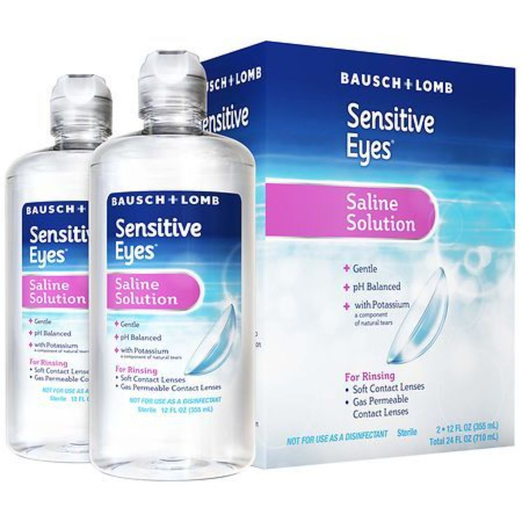 Bausch + Lomb Sensitive Eyes Saline Solution - 12 fl. oz. (2 Pack)