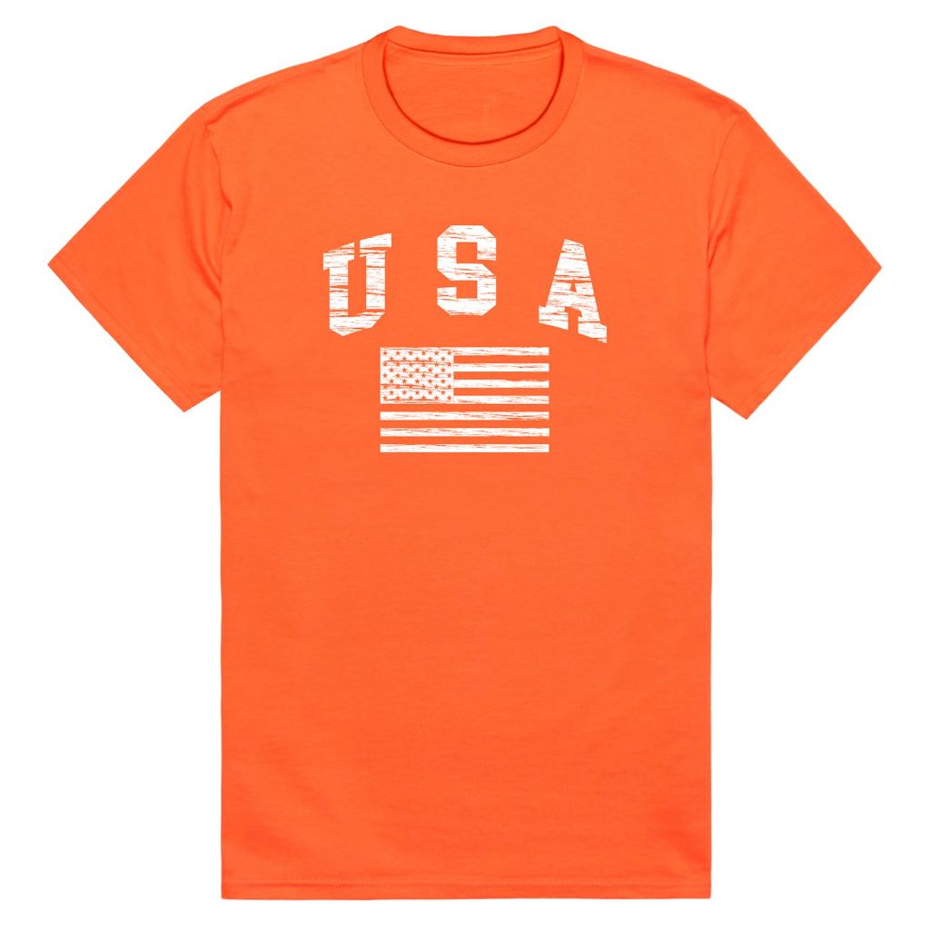 Rapiddominance Distressed Tee, Orange, Small