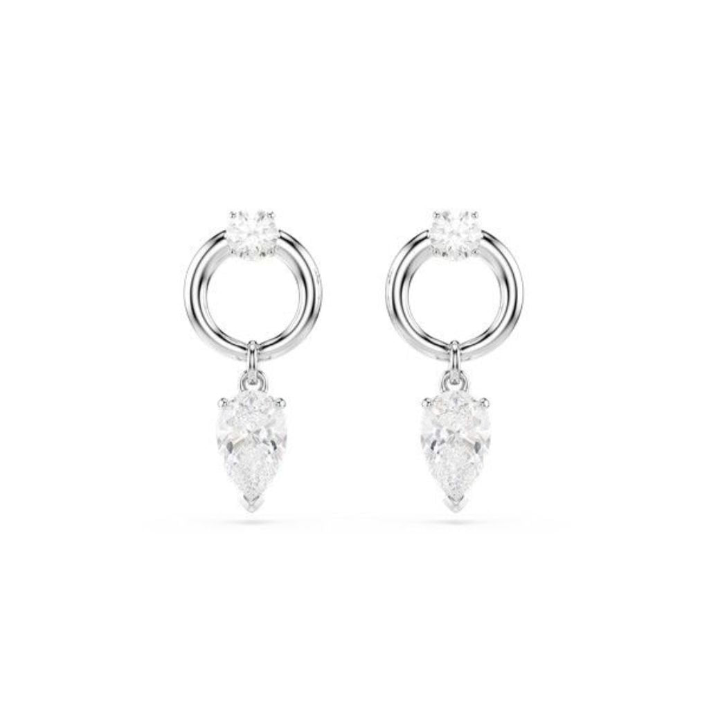 Swarovski Mesmera Pear-Shaped Drop Earrings - Silver Rhodium-Plated (5723177)