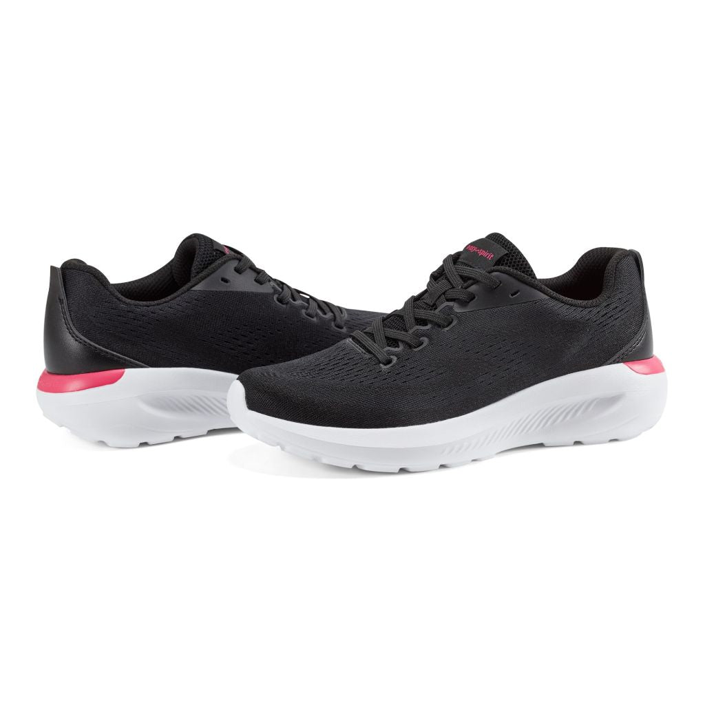 Easy Spirit Women's Starlene Walking Sneaker, Black 9.5M
