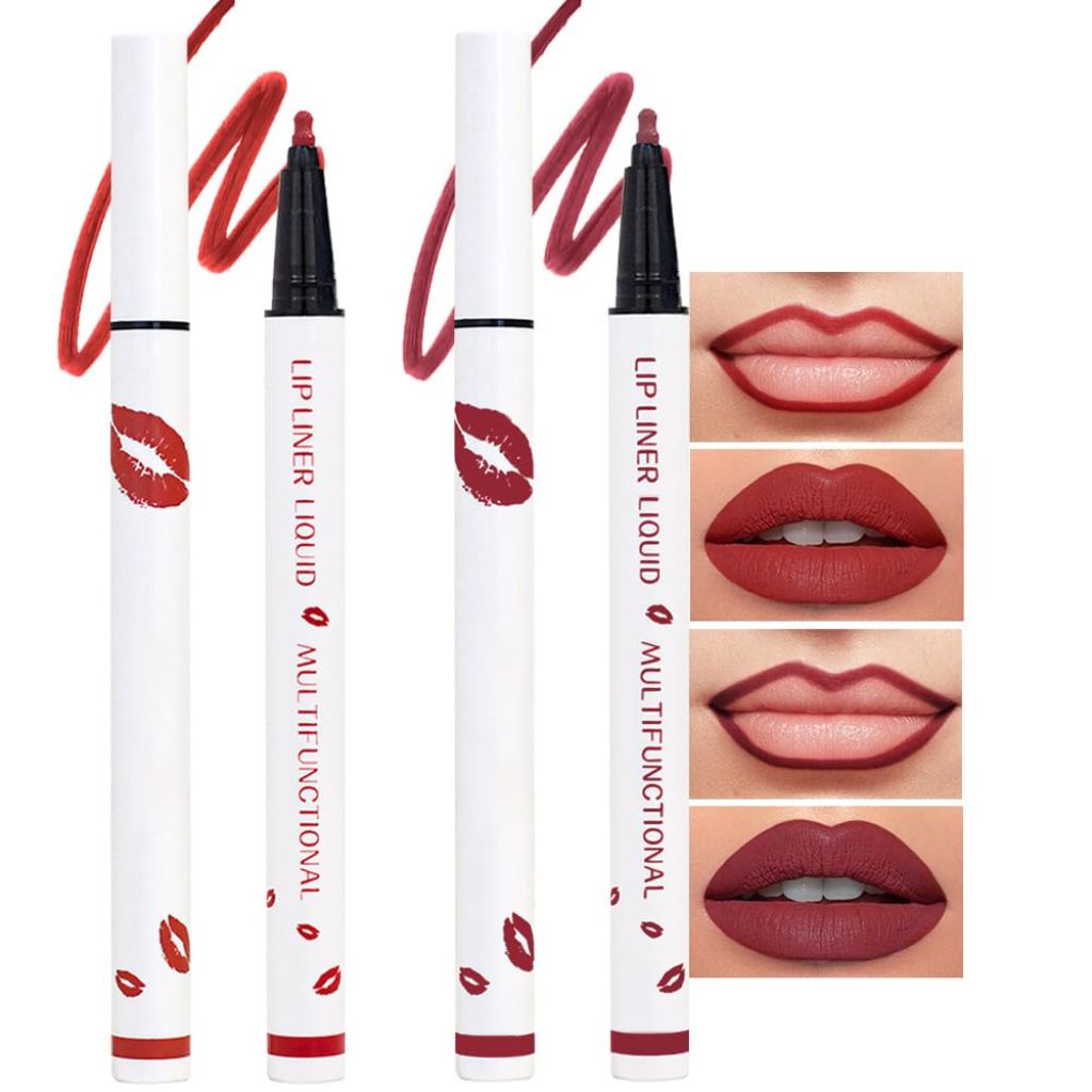 Kaely Longwear Waterproof Liquid Lip Liner - Dark Reds 01+06 (2pcs)