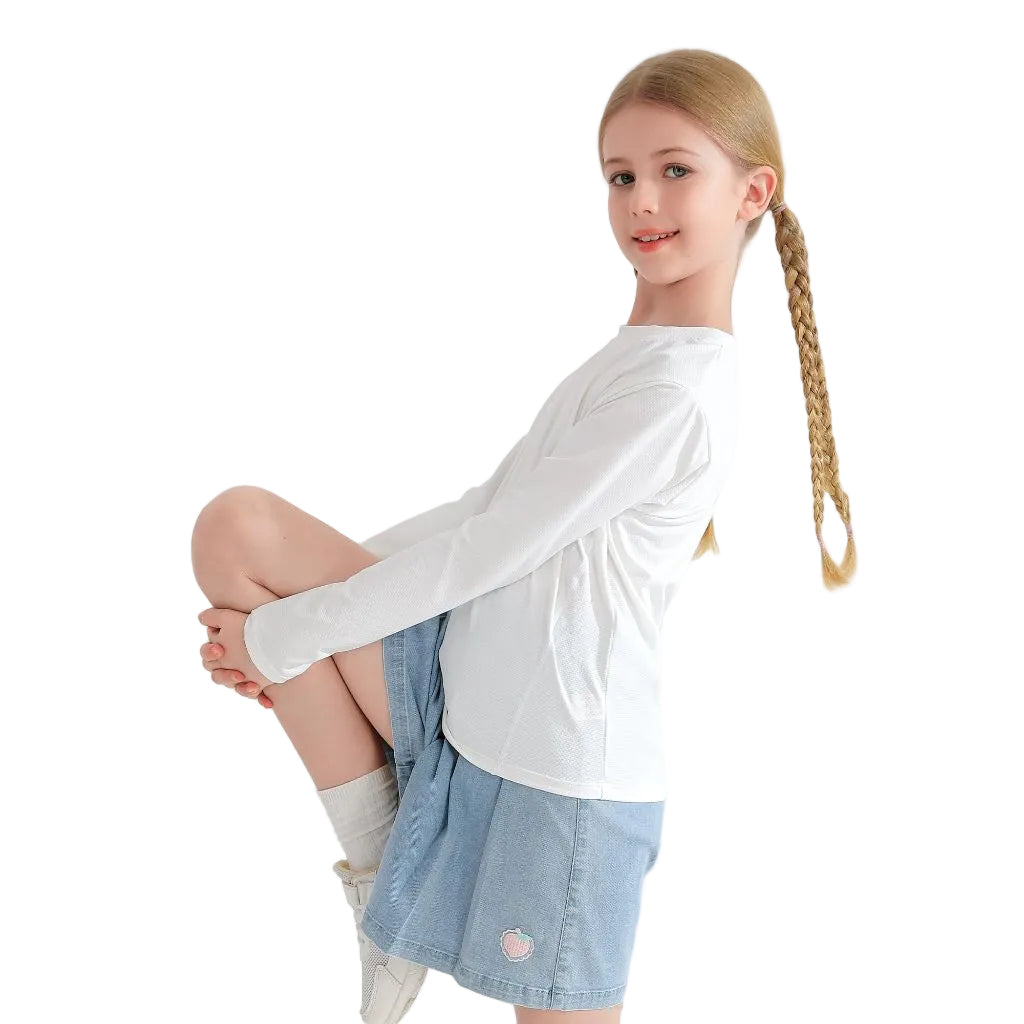 SZ 7-8, Angel season Girls Rash Guard Long Sleeve Swimsuit Girl Swim Shirts