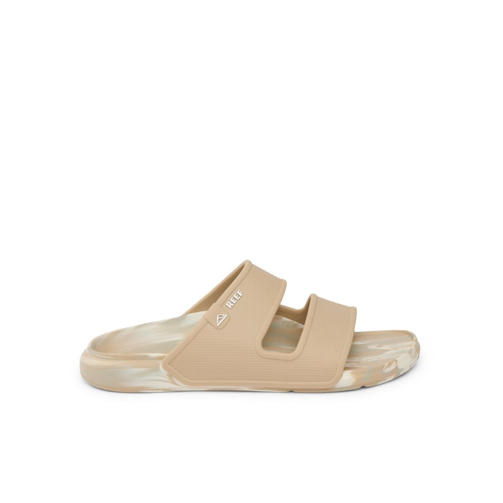 SZ 12, Reef Oasis Double Up Men's Waterproof Slide Sandal, Fossil/Birch