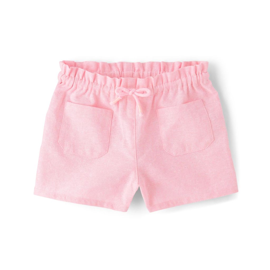 Gymboree,Girls,and Toddler Tie Front Linen Shorts,Simple Pink,18-24 Months