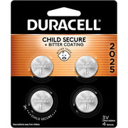 Duracell 2025 Lithium Battery, 4 Count (Pack of 1) Lithium Coin Battery - CR2025 3 Volt (3V) Cell