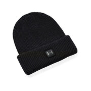 Under Armour Men's Halftime Ribbed Beanie, Black/Jet Gray, One Size Fits All