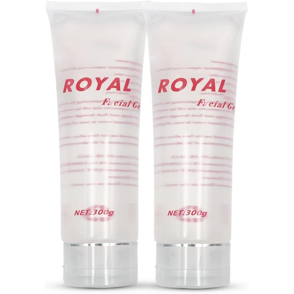Radio Frequency Gel for RF Machine - Cooling Gel for Laser Hair Removal - Massage Therapy Cream for Women& Men - Royal Facial Gel Clear (Pack of 2)