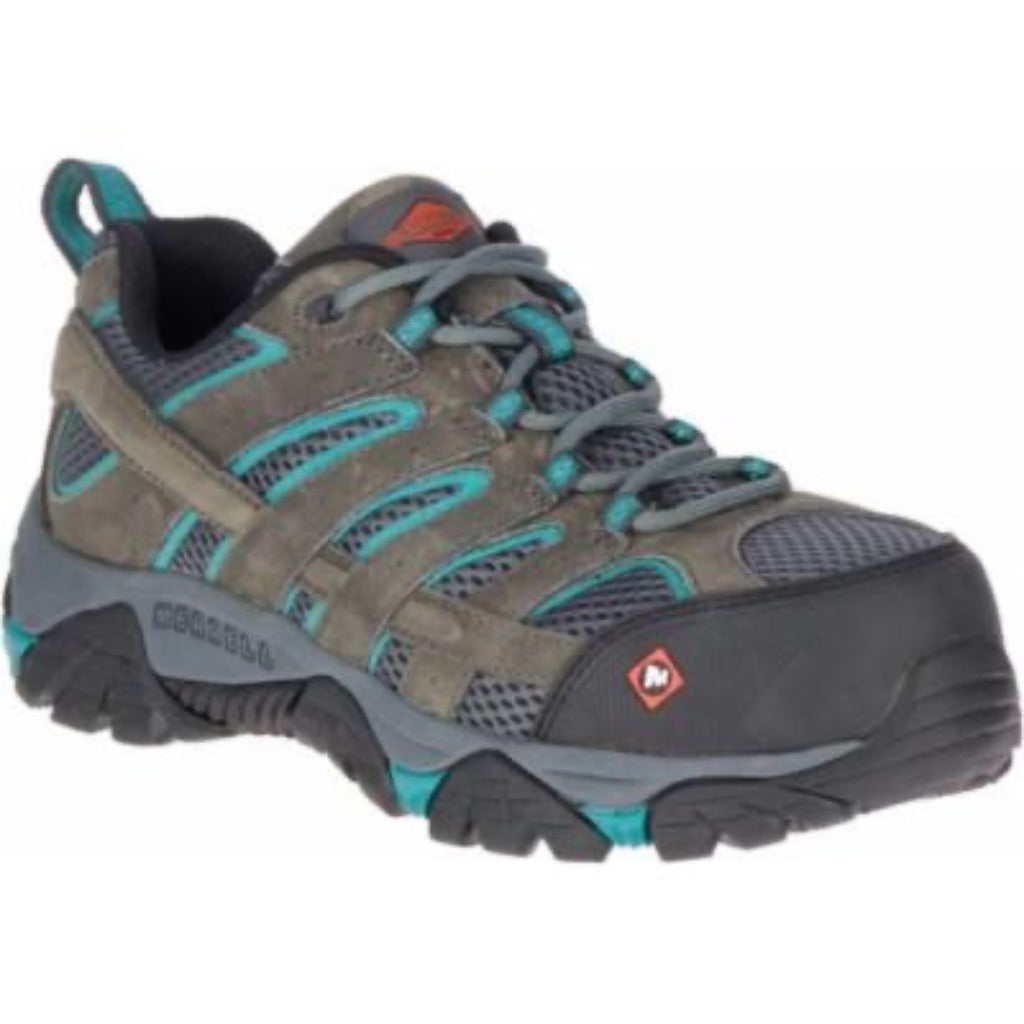 Merrell Women's Moab Vertex Vent Comp Toe Work Shoe, Size: 10.5, Pewter