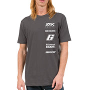 NASCAR - Brad Keselowski Driver Sponsors Stacked Logo - Size Small, Charcoal