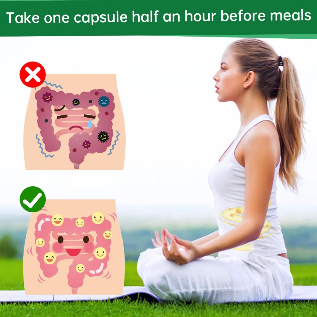 ANYTALK Digestive Enzymes - with Probiotics & Prebiotics Organic Super Enzymes Digestion | 60 Capsules