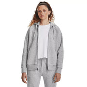 Women's Under Armour Rival Fleece Full-Zip Hoodie, Size: Medium, Mod Gray Light Grey