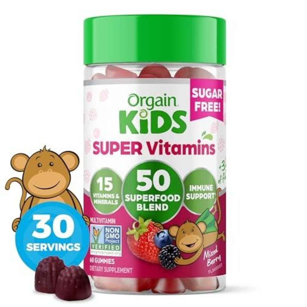 Orgain Kids Super Multivitamin Gummies - Mixed Berry, 60ct.