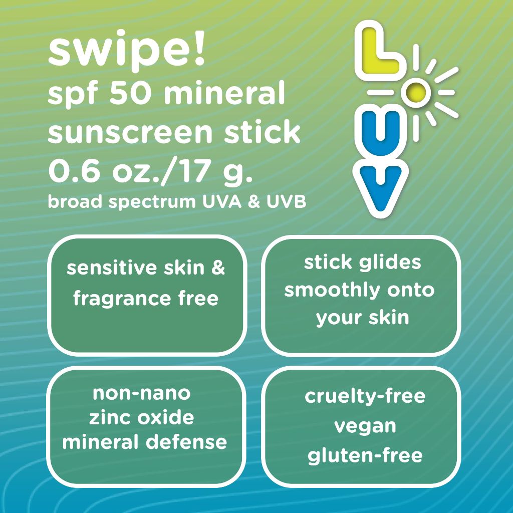 L-UV swipe! SPF 50 Mineral Sunscreen Stick - 0.6oz