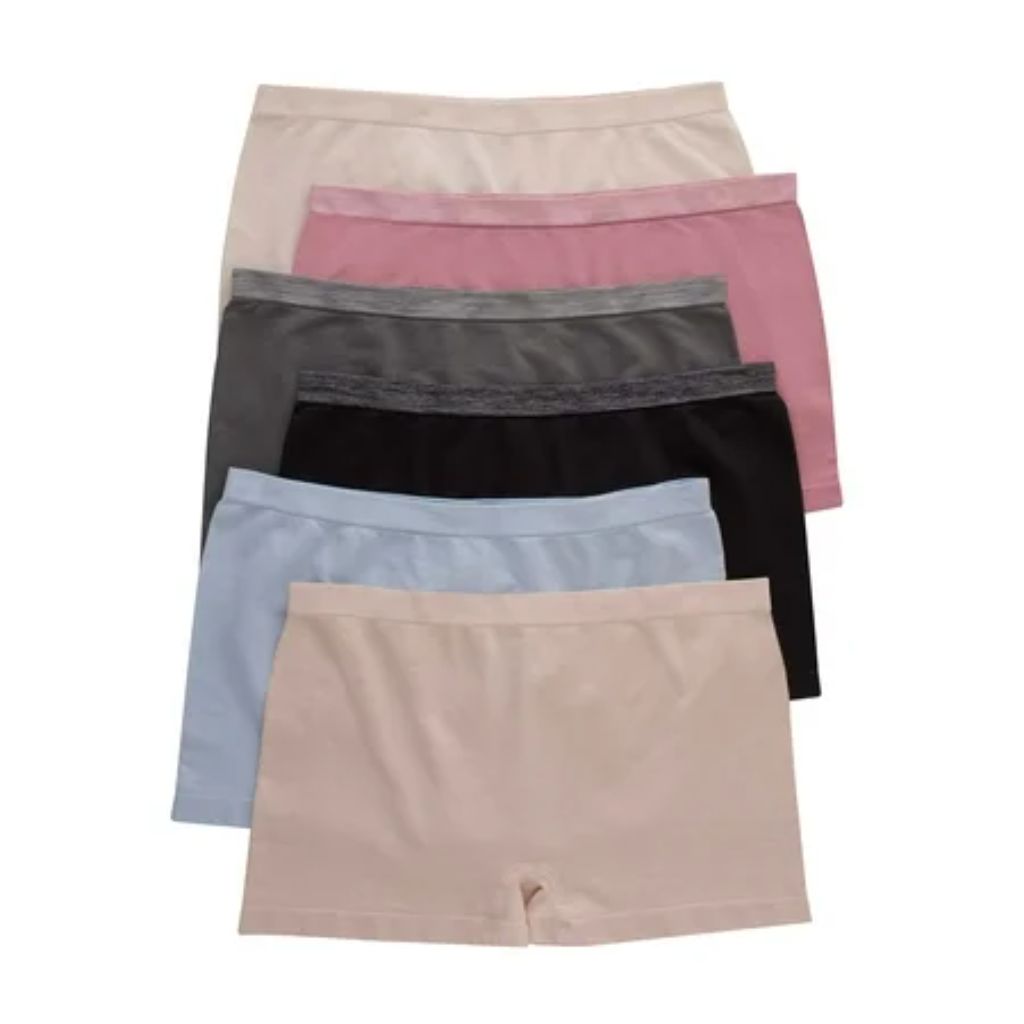 Hanes Women's Boy Shorts Comfort Flex Fit Seamless Underwear - Size Small (6 Pair)
