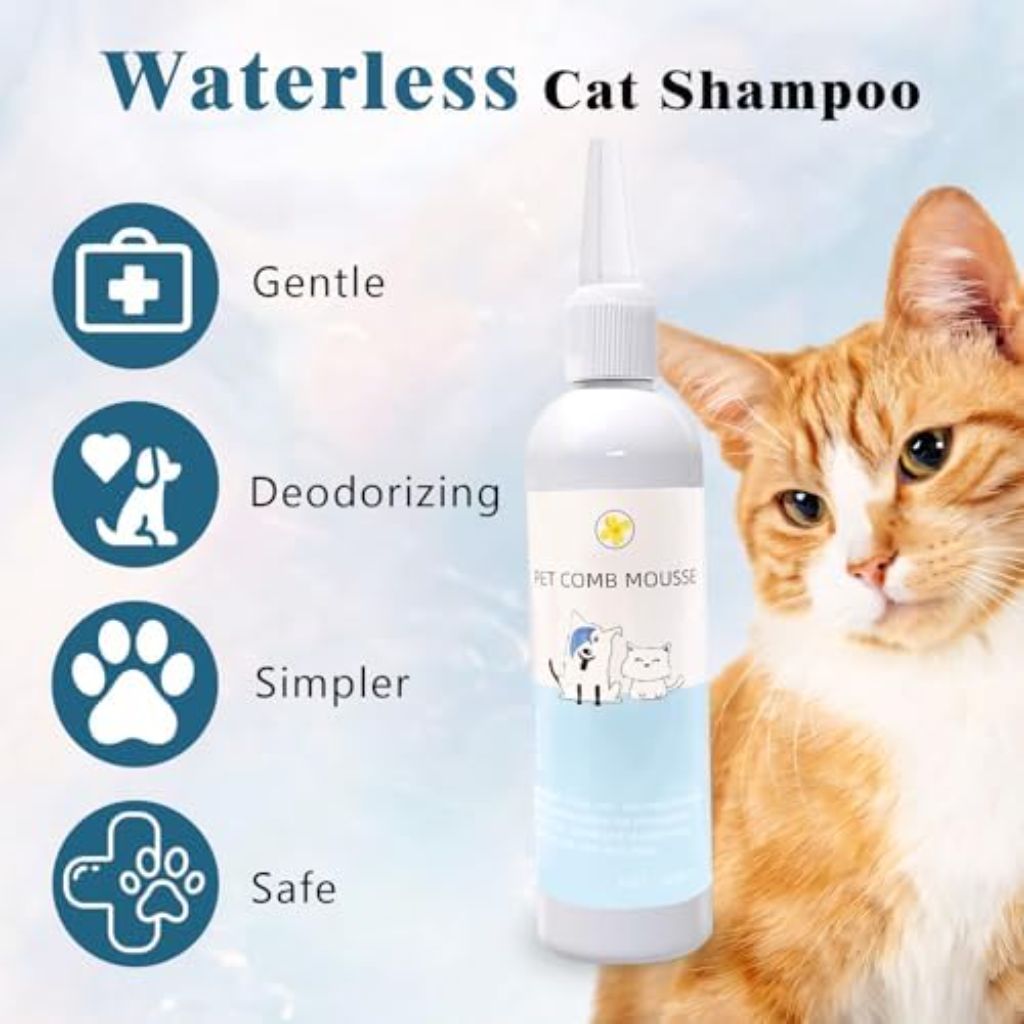 Pet Steam Brush Spray Refill for Dogs & Cats – Concentrated Waterless Shampoo, Pet Comb Leave-In Serum, 60mL