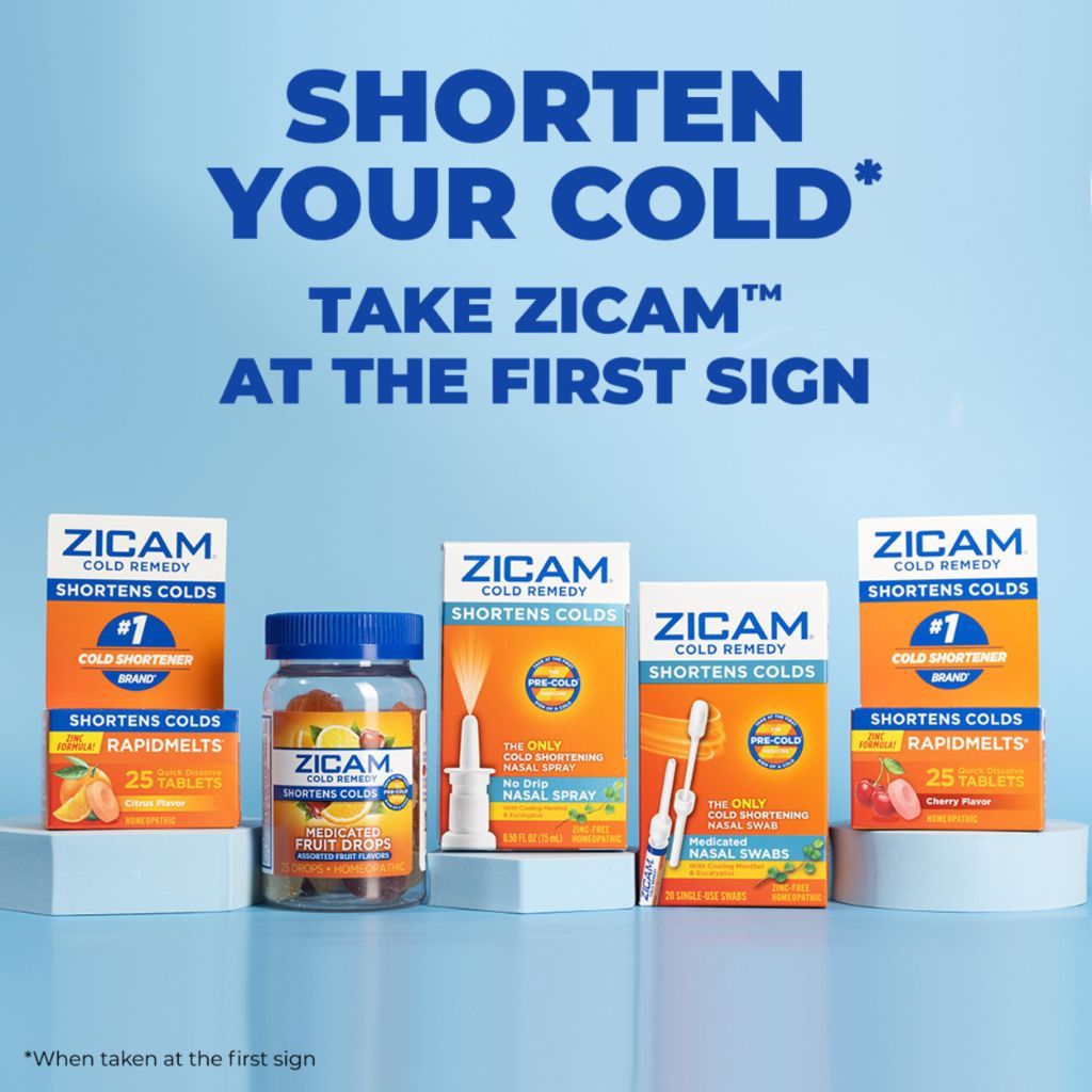 Zicam Cold Remedy Zinc RapidMelts, Elderberry Citrus Flavor, 25 Count