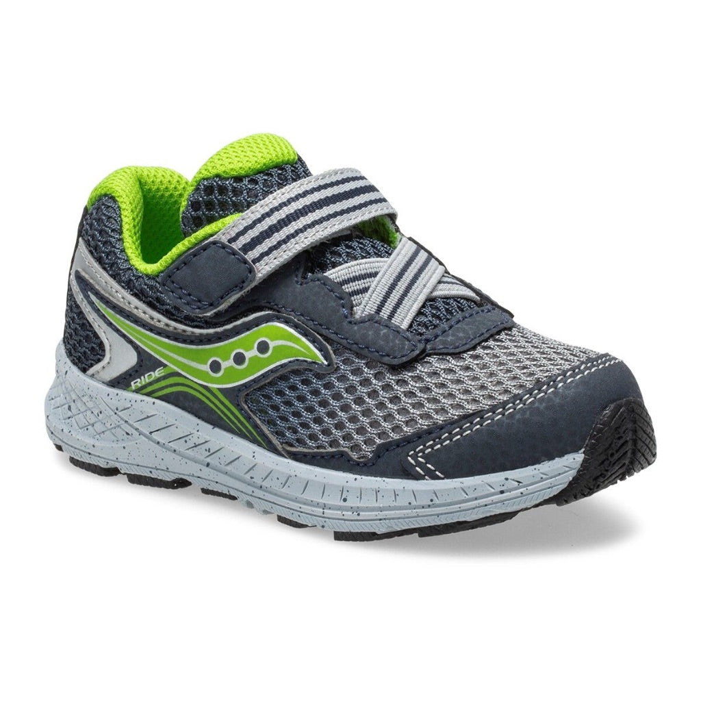 Saucony Kids Ride 10 Jr Sneakers, Navy/Green - Size 9.5 Wide (Toddler)