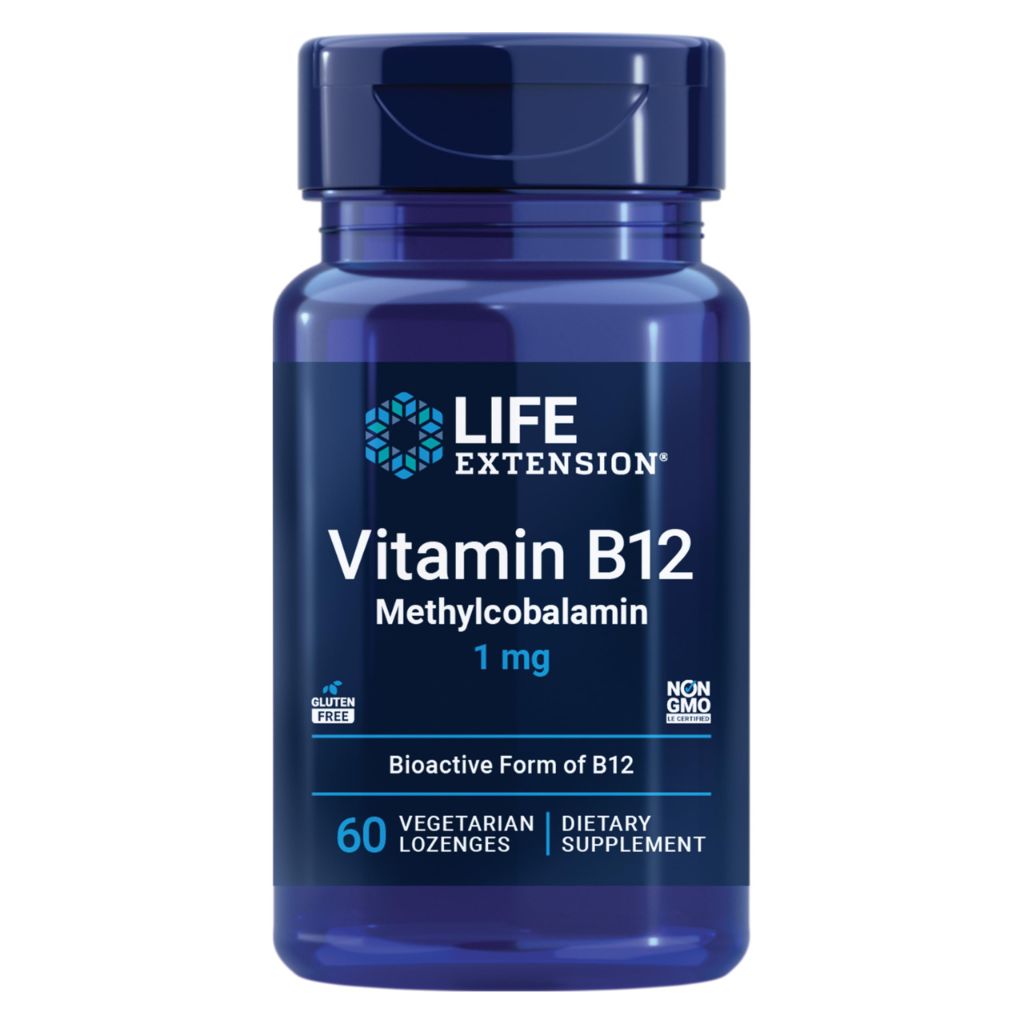 Life Extension Vitamin B12 Methylcobalamin (1 mg) 60 Vegetarian lozenges