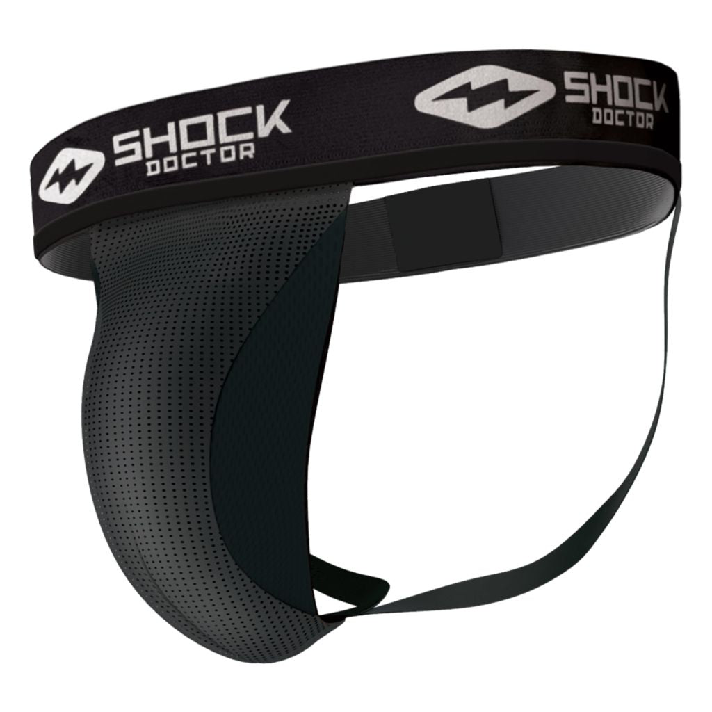 Shock Doctor Athletic Supporter with Cup Pocket, Jock Strap Protection, (Cup Not Included), Black, Adult: XX-Large