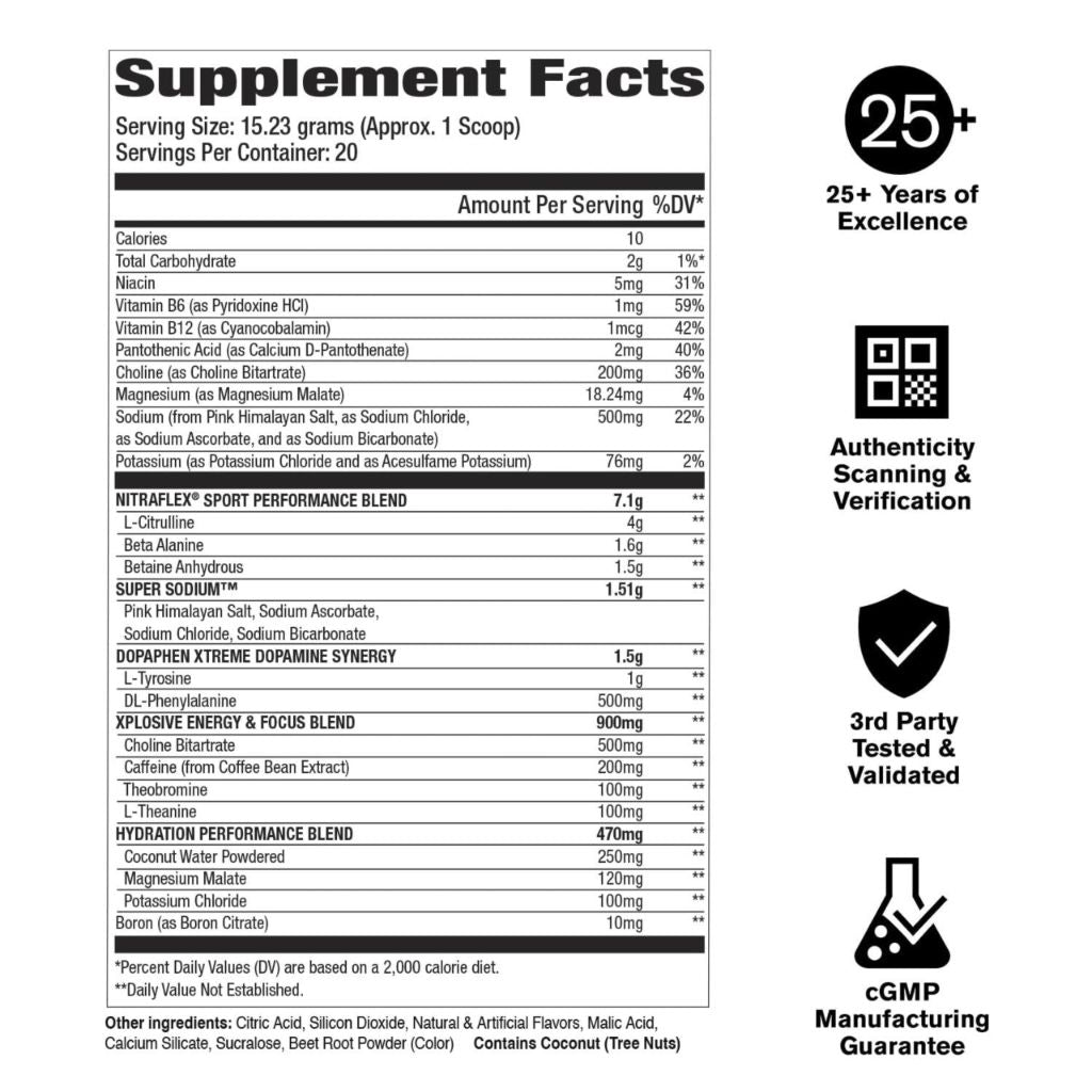 Nitraflex Sport Fruit Punch Pre-Workout Powder (20 Servings, Fruit Punch)