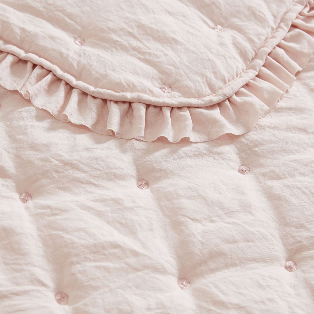 Laura Ashley- Queen Quilt Set, Reversible Bedding Set Including Sham(s),  (Hailee Pink, Full/Queen)