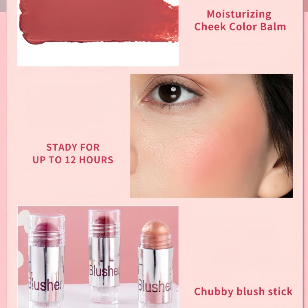 Melemando 8 Color Multi-use Face Cream Blush Stick for Cheeks, (05)