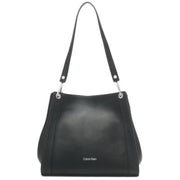 Calvin Klein Reyna Novelty Triple Compartment Shoulder Bag - Black/Silver