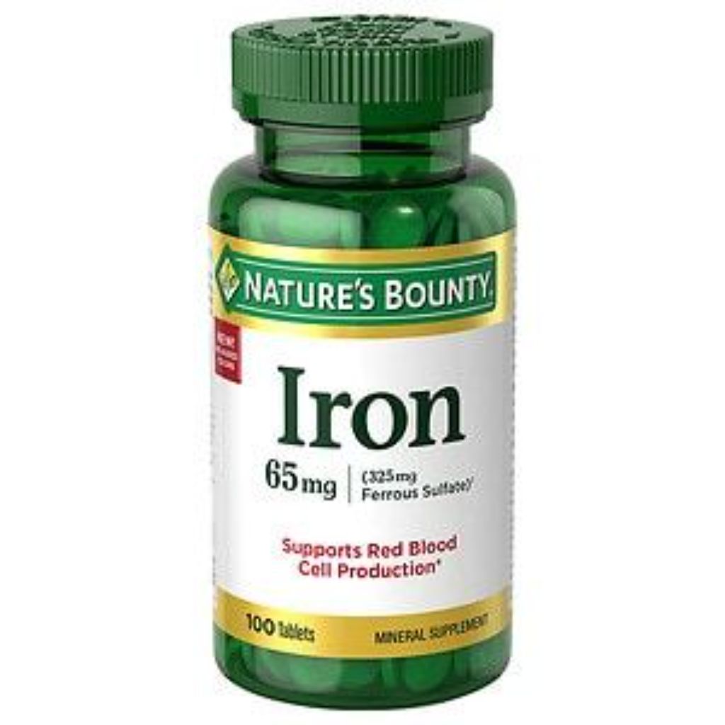 Nature’s Bounty Iron Supplement  65mg  100 Tablets