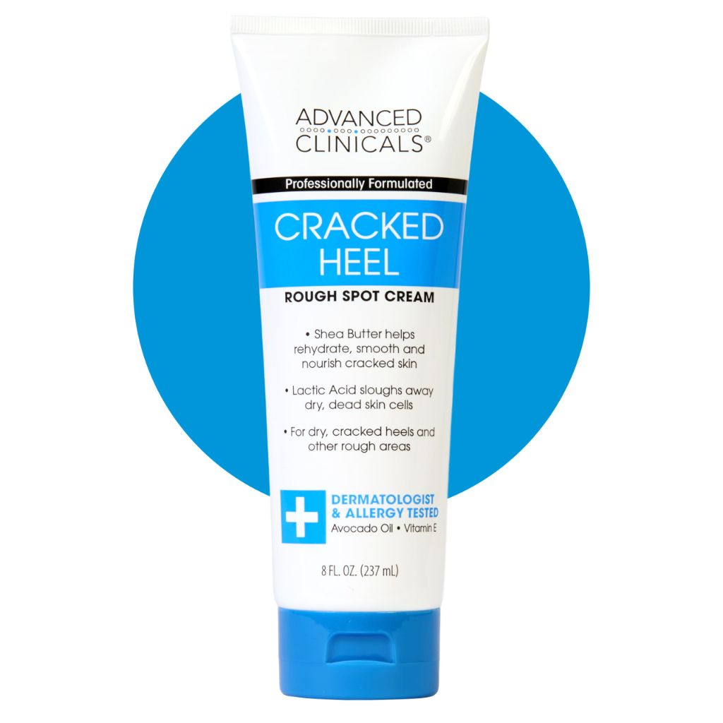 Advanced Clinicals Cracked Heel Foot Cream Skin Care Moisturizer Lotion For Feet W/Shea Butter | 8 Fl Oz