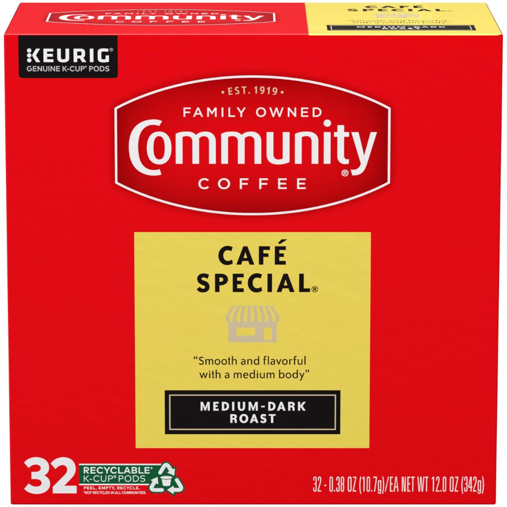 Community Coffee Café Special Medium-Dark Roast Single Serve Keurig K-Cup Pods 32 ct Box