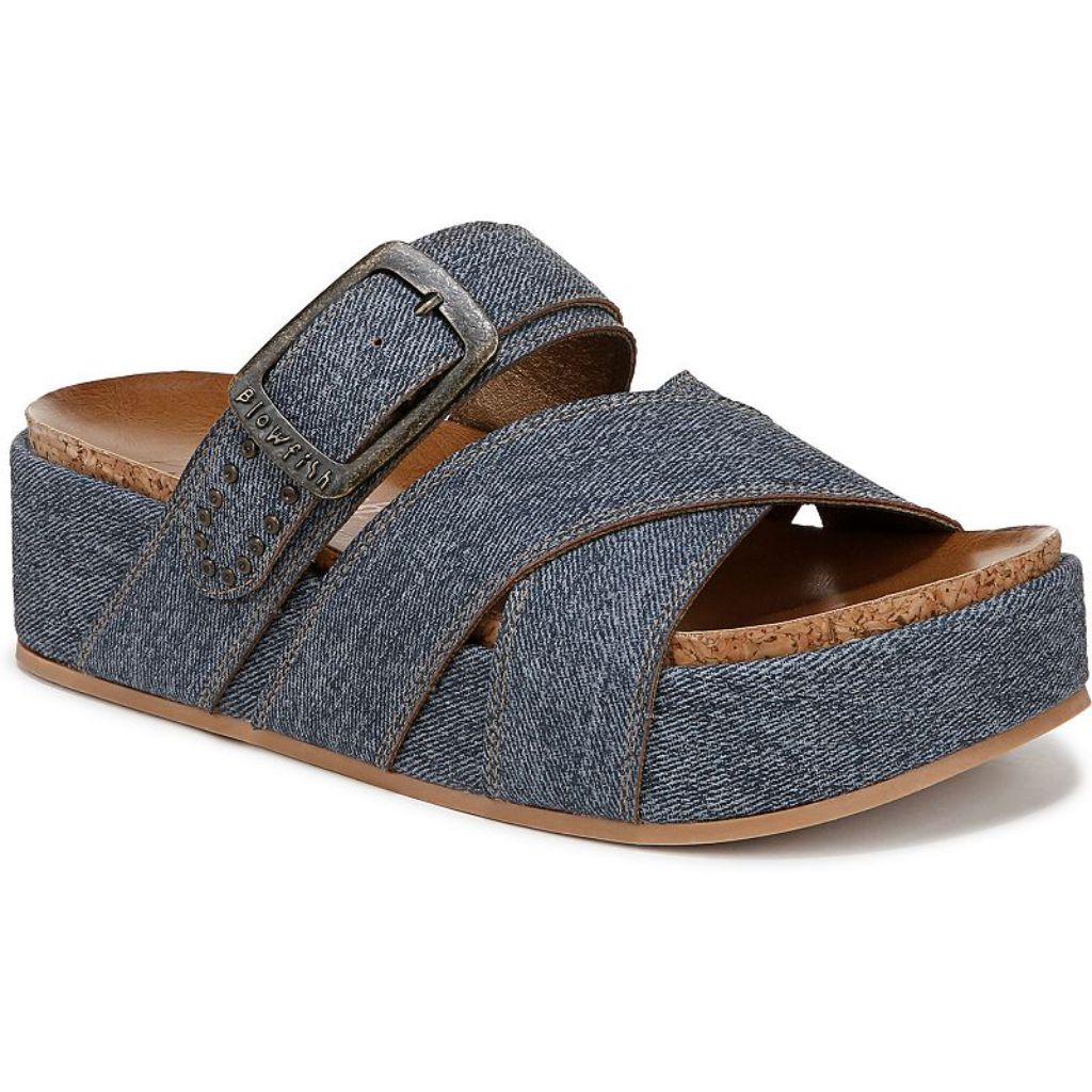 Blowfish Malibu Iris Women's Platform Sandals, Size: 6.5, Dark Blue