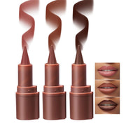 JIMYAUQIN 2 in 1 Plumping Lip Liner Set - Matte Nude (Dusk+Toffee+Coffee, 3Pcs)