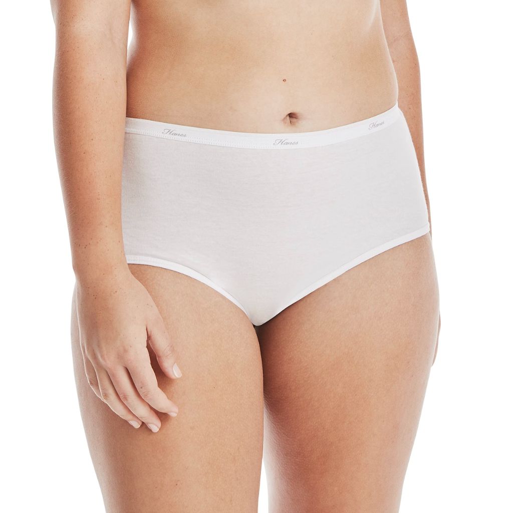 Hanes Womens Cotton briefs underwear (6pk) White - size 10/3XL