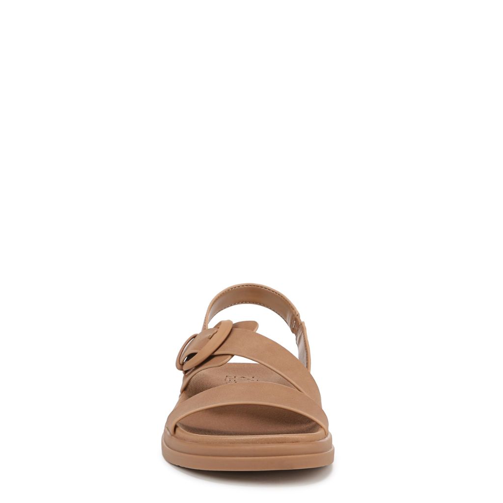 Naturalizer Womens Hope Strappy Slingback Flat Sandal Cookie Dough Brown 12 M