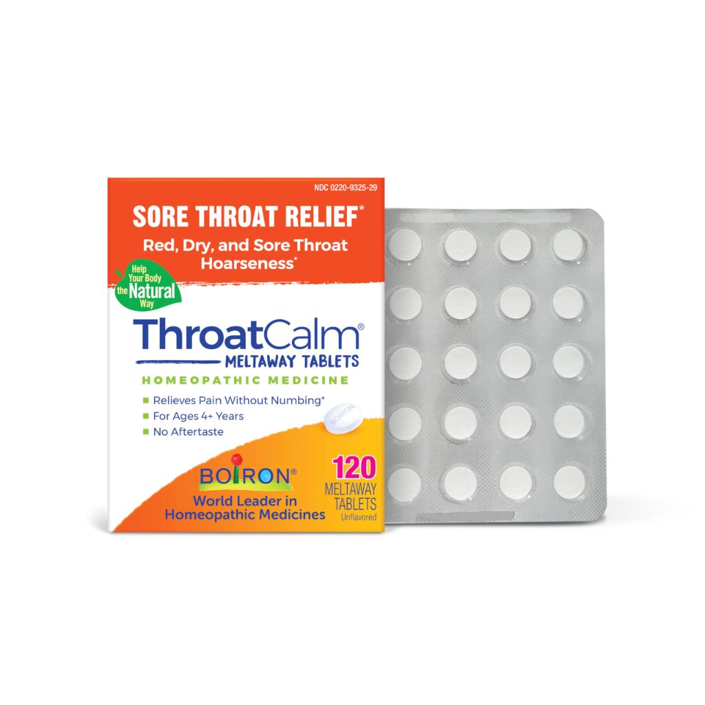 Boiron ThroatCalm Tablets for Relief of Sore Throat - 120 Count