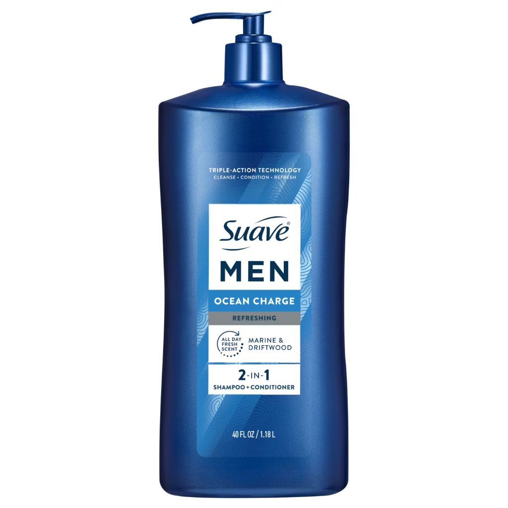 Suave Men Ocean Charge 2-in-1 Refreshing Shampoo & Conditioner (40 FL OZ)