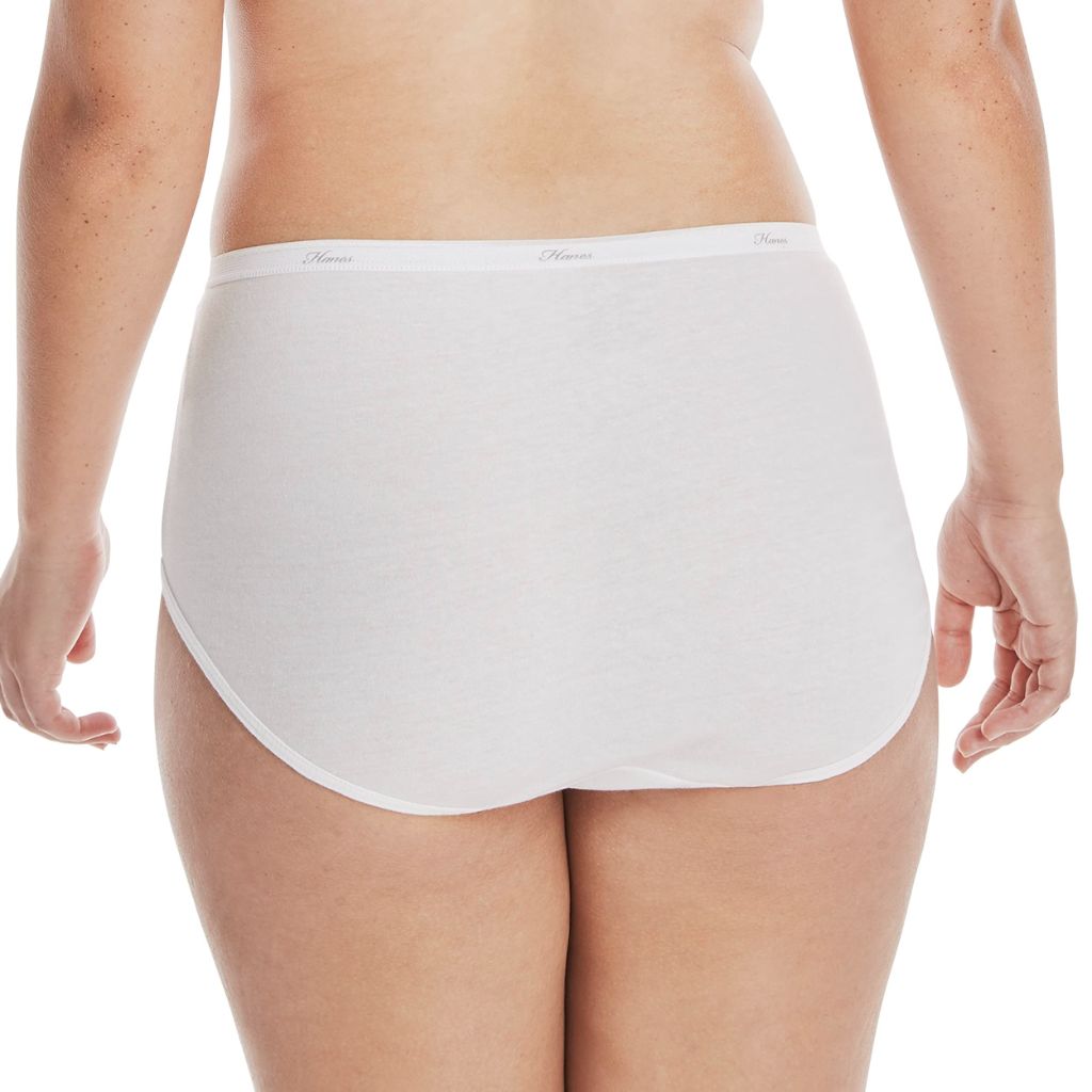 Hanes Womens Cotton briefs underwear (6pk) White - size 10/3XL
