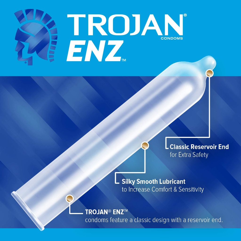 Trojan ENZ Premium Smooth Lubricated Condoms - 36ct