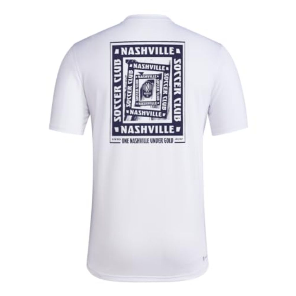 Adidas Men's Nashville SC T-Shirt, White/Nashville Soccer Club, X-Large