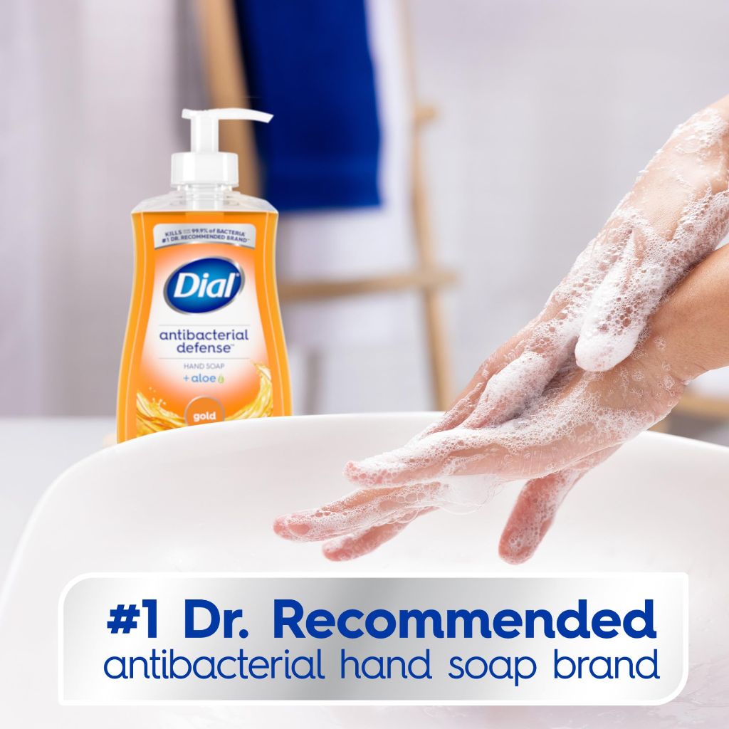 Dial Antibacterial Liquid Hand Soap, Gold, 11 Fl Oz