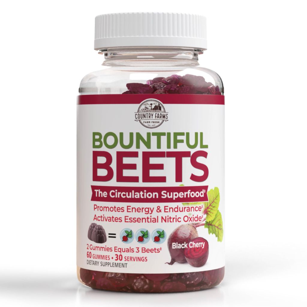 COUNTRY FARMS Bountiful Beets Gummies 30 Servings, White, 60 Count