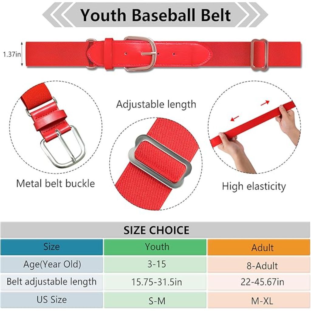 Youth 2 Pairs Baseball/Softball Socks, Belt, Arm Sleeve Combo Set - Orange, Ages 8-12 Years